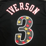 Allen Iverson Men's Black Player Jersey - Throwback Edition