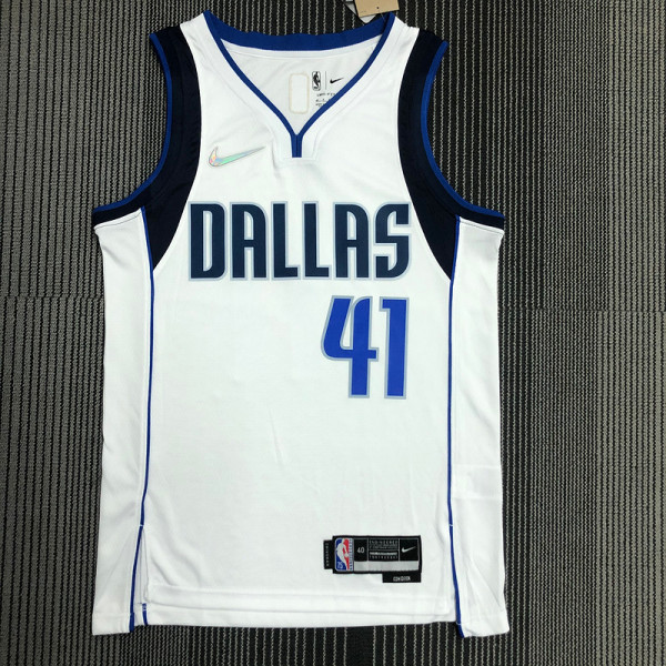 Men's Dirk Nowitzki White Team Jersey - 75th Anniversary Edition