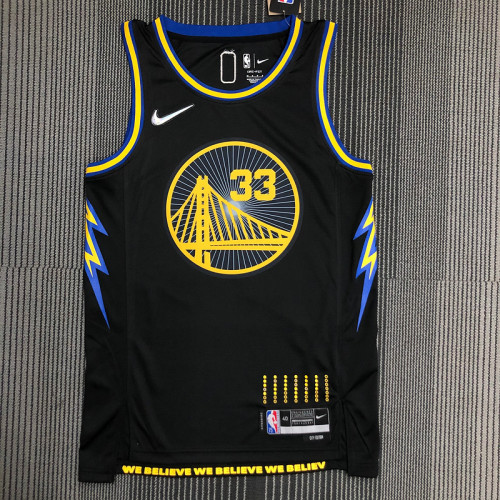 Men's James Wiseman Black Team Jersey - 75th Anniversary City Edition