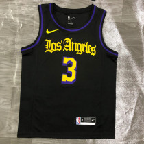 Men's Anthony Davis 2020-21 Black Swingman Player Jersey - Noche Latina