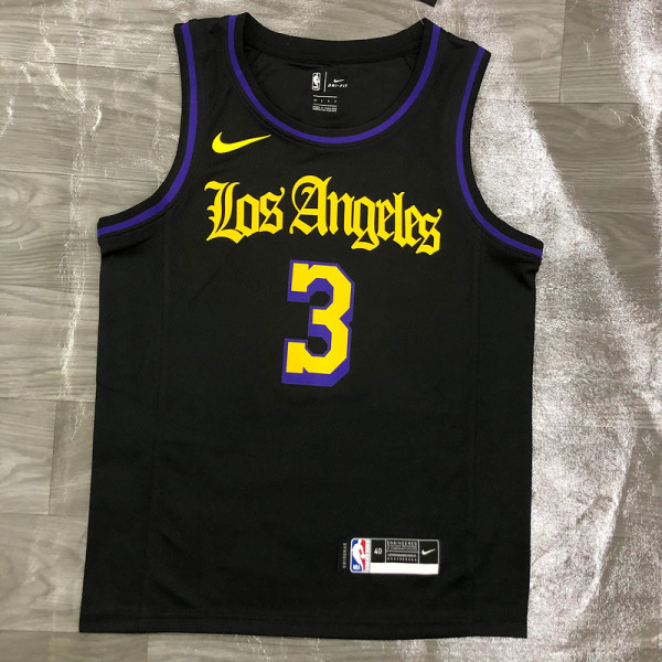 Men's Anthony Davis 2020-21 Black Swingman Player Jersey - Noche Latina