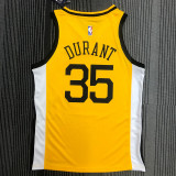 Men's Kevin Durant V-neck Yellow Player Jersey - Statement Edition
