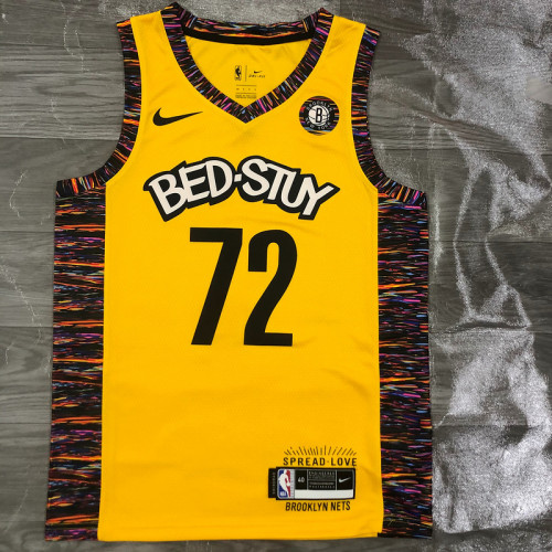Men's Kevin Durant Yellow Swingman Player Jersey - Spread Love