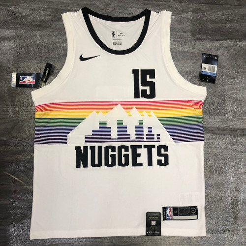 Nikola Jokic White Men's Player Jersey-Retro Classic Edition