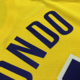 Men's Rajon Rondo Yellow Team Jersey - 75th Anniversary Edition