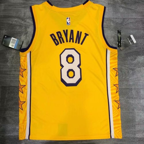 Kobe Bryant 8 Yellow City Edition Men's Player Jersey