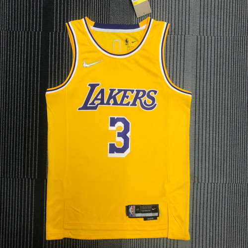 Men's Anthony Davis Yellow Team Jersey - 75th Anniversary Edition