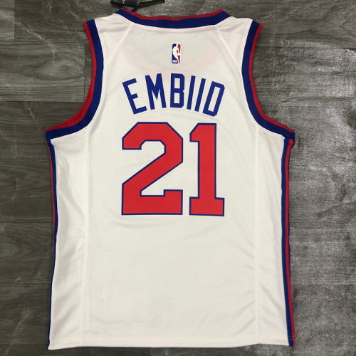 Men's Joel Embiid White Finished Swingman Player Jersey - Retro Classics Edition