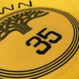 Men's Kevin Durant V-neck Yellow Player Jersey - Statement Edition