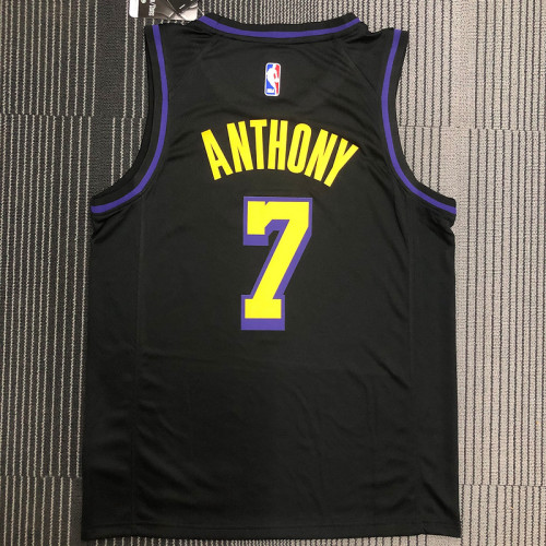Carmelo Anthony Men's Black Swingman Team Jersey - Noche Latina