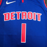 Men's Allen Iverson Blue Team Jersey - 75th Anniversary Edition