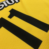Men's Kyrie Irving Yellow Swingman Player Jersey - Spread Love