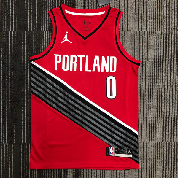 Men's Damian Lillard Red Team Jersey - Statement Edition