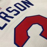 Men's Allen Iverson White Finished Swingman Player Jersey - Retro Classics Edition