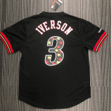 Allen Iverson Men's Black Player Jersey - Throwback Edition