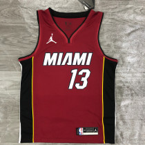 Men's Bam Adebayo Red 2020-21 Swingman Player Jersey - Statement Edition