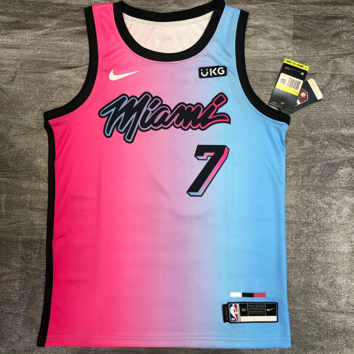 Men's Goran Dragic 2020-21 Pink Swingman Player Jersey – City Edition