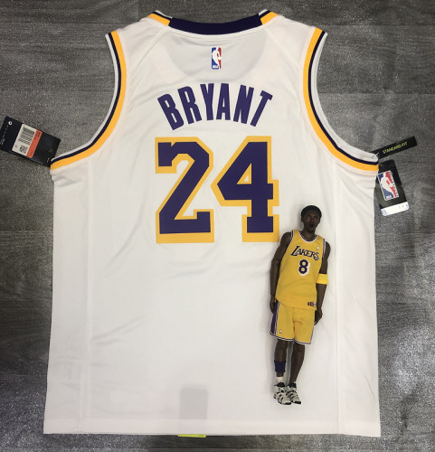Kobe Bryant 24 White Men's Player Jersey