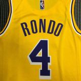 Men's Rajon Rondo Yellow Team Jersey - 75th Anniversary Edition