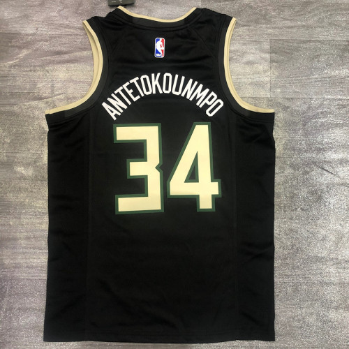 Men's Giannis Antetokounmpo 2020-21 Black Swingman Jersey - Statement Edition