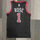 Men's Derrick Rose Black Team Jersey - Statement Edition
