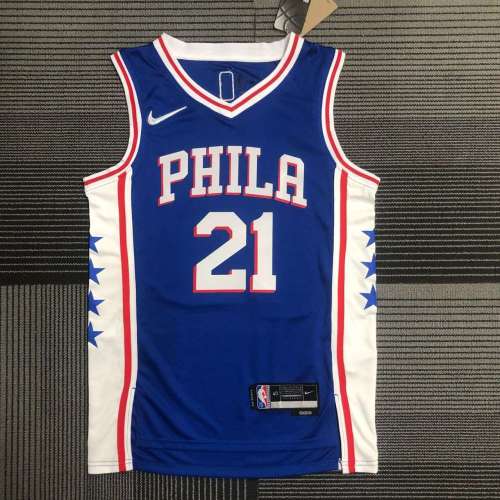 Men's Joel Embiid Blue Team Jersey - 75th Anniversary Edition