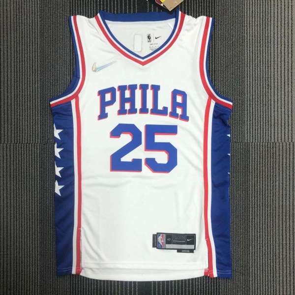Men's Ben Simmons White Team Jersey - 75th Anniversary Edition