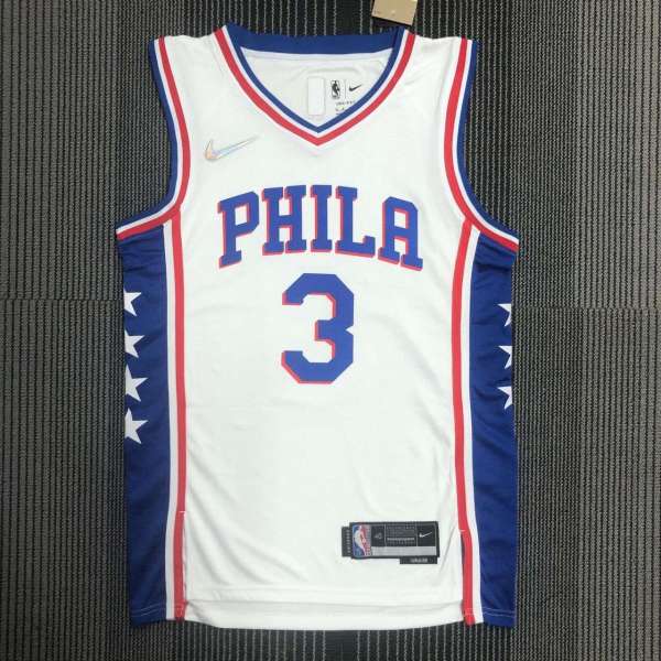 Men's Allen Iverson White Team Jersey - 75th Anniversary Edition
