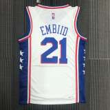 Men's Joel Embiid White Team Jersey - 75th Anniversary Edition