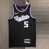 Men's De’Aaron Fox Black Team Jersey - City Edition