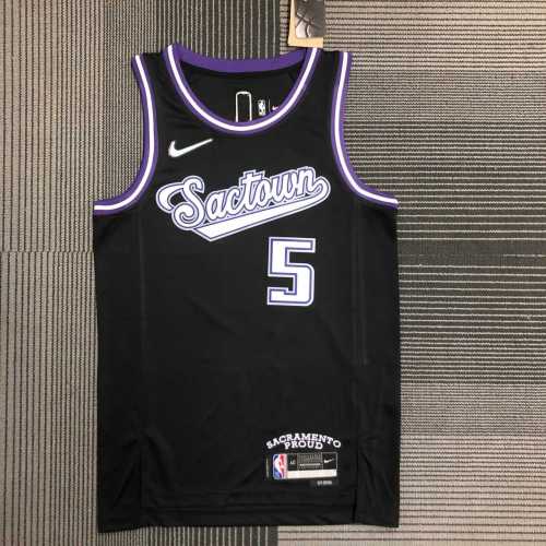Men's De’Aaron Fox Black Team Jersey - City Edition