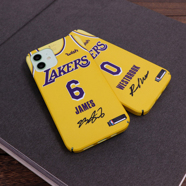 LeBron James / Russell Westbrook Retro Jersey Yellow Phone Case