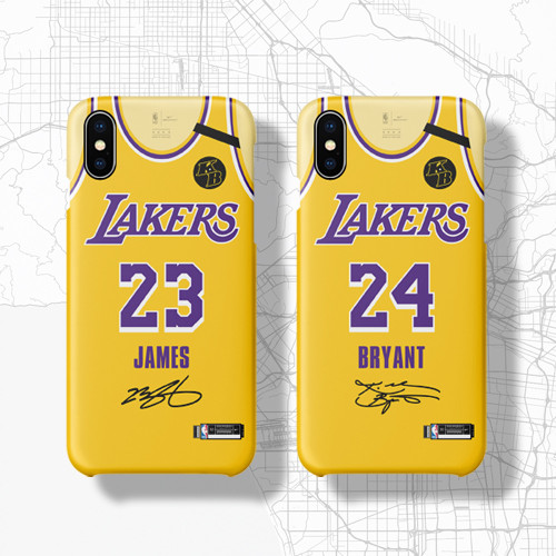 Kobe Bryant / LeBron James / Kyle Kuzma Retro Jersey Yellow Phone Case