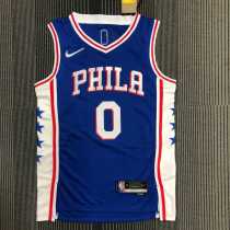 Men's Tyrese Maxey Blue Team Jersey - 75th Anniversary Edition