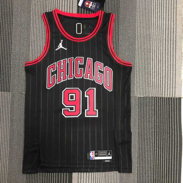 Men's Dennis Rodman Black Team Jersey - Statement Edition
