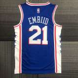 Men's Joel Embiid Blue Team Jersey - 75th Anniversary Edition