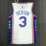 Men's Allen Iverson White Team Jersey - 75th Anniversary Edition
