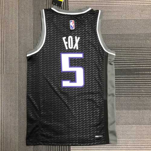 Men's De’Aaron Fox Black Team Jersey