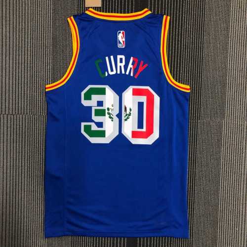 Men's Stephen Curry Blue Retro Team Jersey - 75th Anniversary Edition
