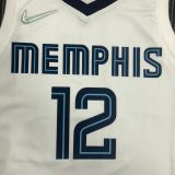 Men's Ja Morant White Team Jersey - 75th Anniversary Edition