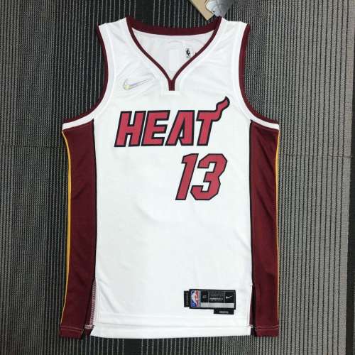 Men's Bam Adebayo White Team Jersey - 75th Anniversary Edition