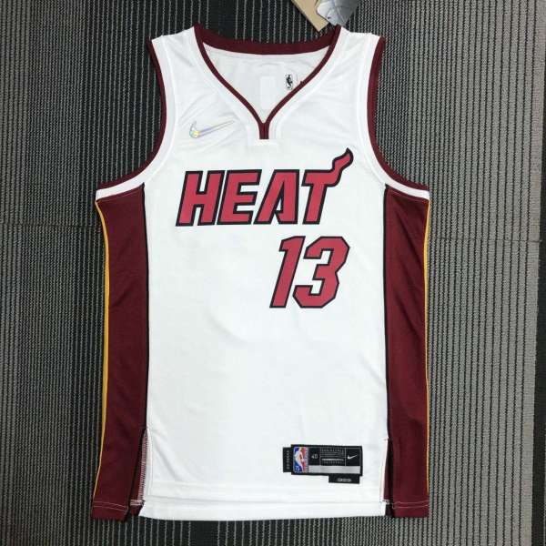 Men's Bam Adebayo White Team Jersey - 75th Anniversary Edition