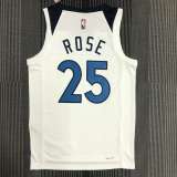 Men's Derrick Rose White Team Jersey - 75th Anniversary Edition