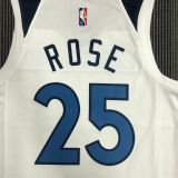 Men's Derrick Rose White Team Jersey - 75th Anniversary Edition