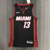 Men's Bam Adebayo Black Team Jersey - 75th Anniversary Edition