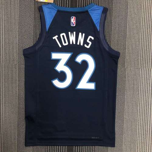 Men's Karl-Anthony Towns Blue Team Jersey - 75th Anniversary Edition