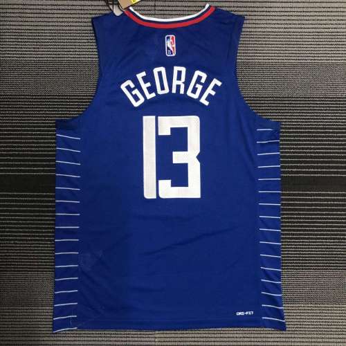 Men's Paul George Blue Team Jersey - Authentic Edition