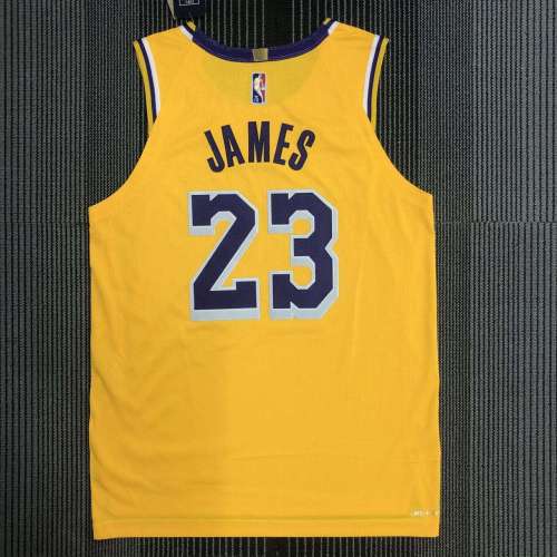 Men's LeBron James Yellow Team Jersey - Authentic Edition