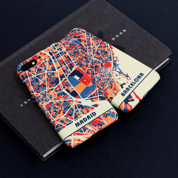 MAP OF Madrid & Barcelona Phone Case