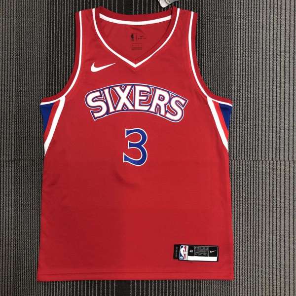Men's Allen Iverson Red Team Jersey